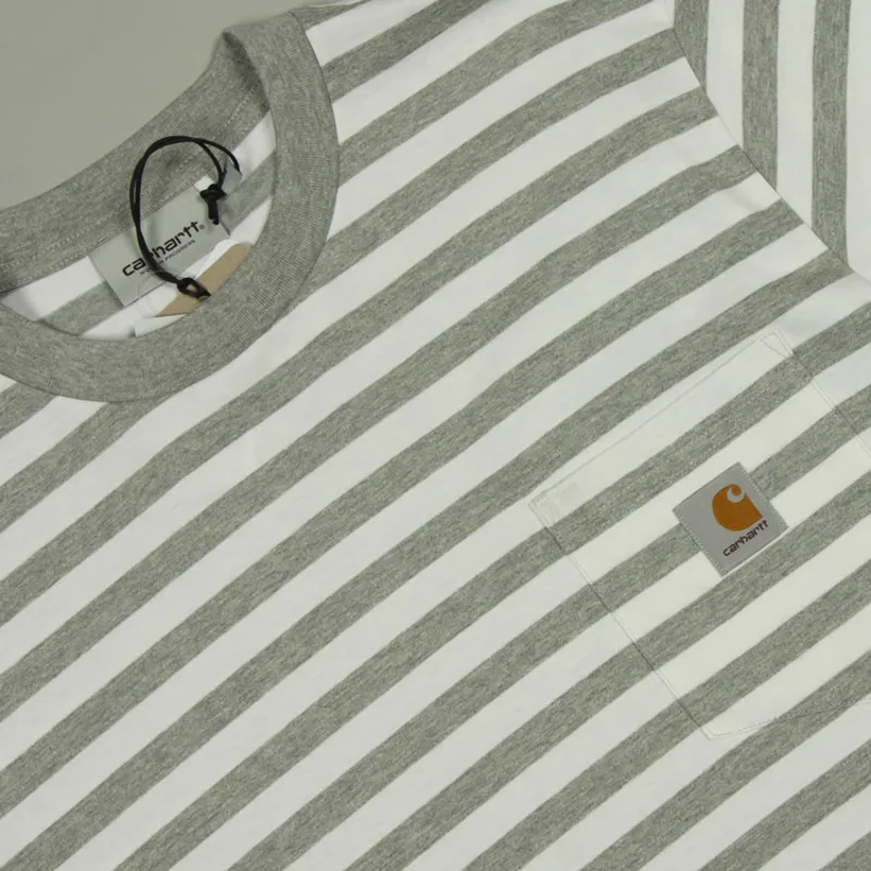 Carhartt WIP Scotty Pocket T-Shirt - Grey Heather/White-1